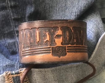 Harley Davidson Leather Bracelet