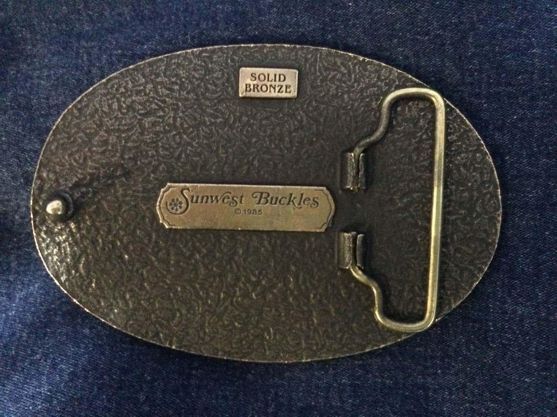Vintage Bronze ' Santa Fe ' Belt Buckle Etsy