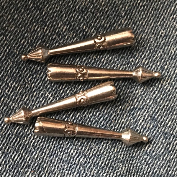 Set of 4 - Silver Bolo Tips