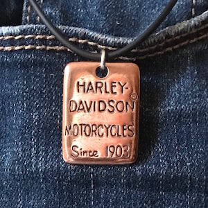Harley Davidson Copper Pendant Necklace