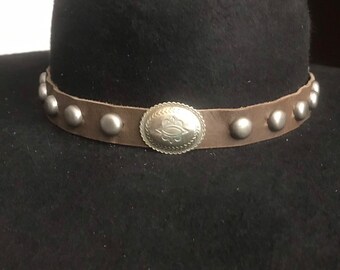 Silver Concho Hatband - 42