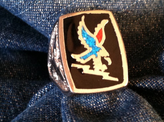 Lightning bolt shop biker ring