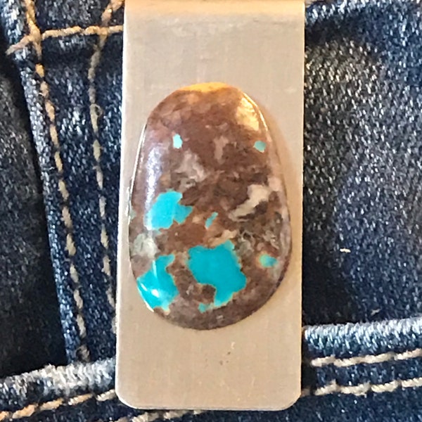 Turquoise Stone Money Clip - 2