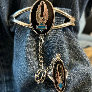 Harley Davidson Bracelet Turquoise - Etsy display picture 1