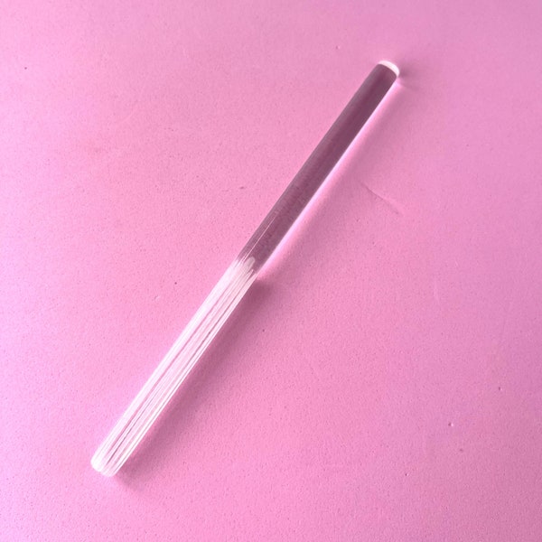 Acrylic frilling stick, Modeling tool with lines for cold porcelain and air dry clay crafts, Sculpting and texturing high quality tool