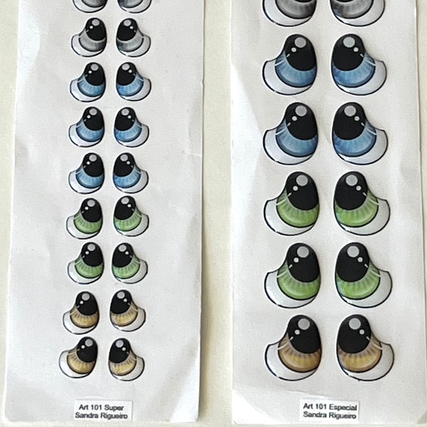 Resin Fofuchas dolls eyes assorted colors, Fantasy 3D adhesive eyesore diy, Supplies for cold porcelain air dry clay crafts, Black Friday