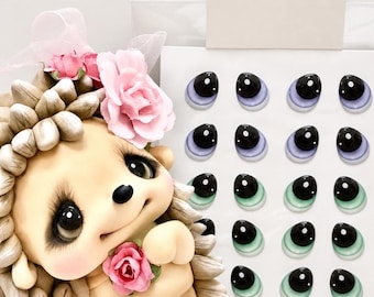 3D Eyes Stickers, Cold Porcelain, Polymer Clay, Foam Art Crafts, Doll Figures (Model 200)