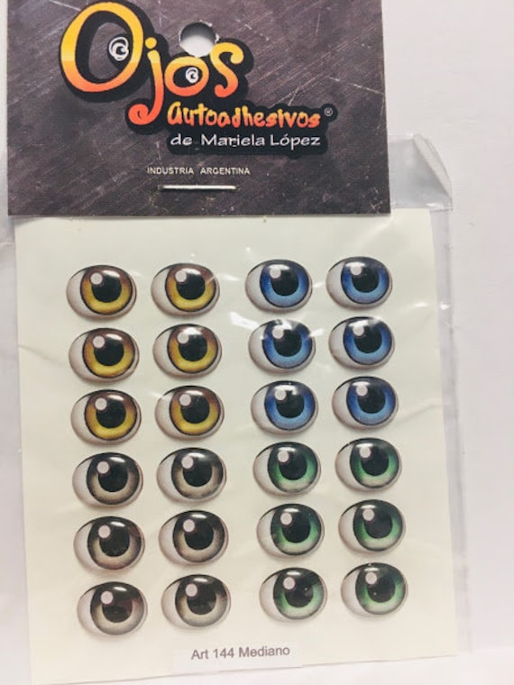 occhi adesivi 3D resinati chico- 141-1 - 12 paia - Mariela Lopez