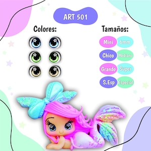 Occhi in resina di colori assortiti con un fiore all'interno, adesivi adesivi per occhi 3D, forniture per bambole artigianali, set da 12 paia.
