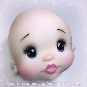 EYES 3D STICKERS, ojos 3D model #037 autoadhesivos Diego Dutra, cold porcelain, porcelana fria, foam art, crafts for dolls