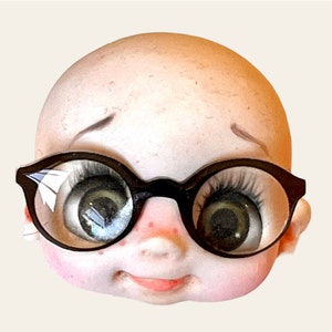 Resin Eyeglasses for Craft Doll, 3D Black Glasses Stickers for Crafts ...
