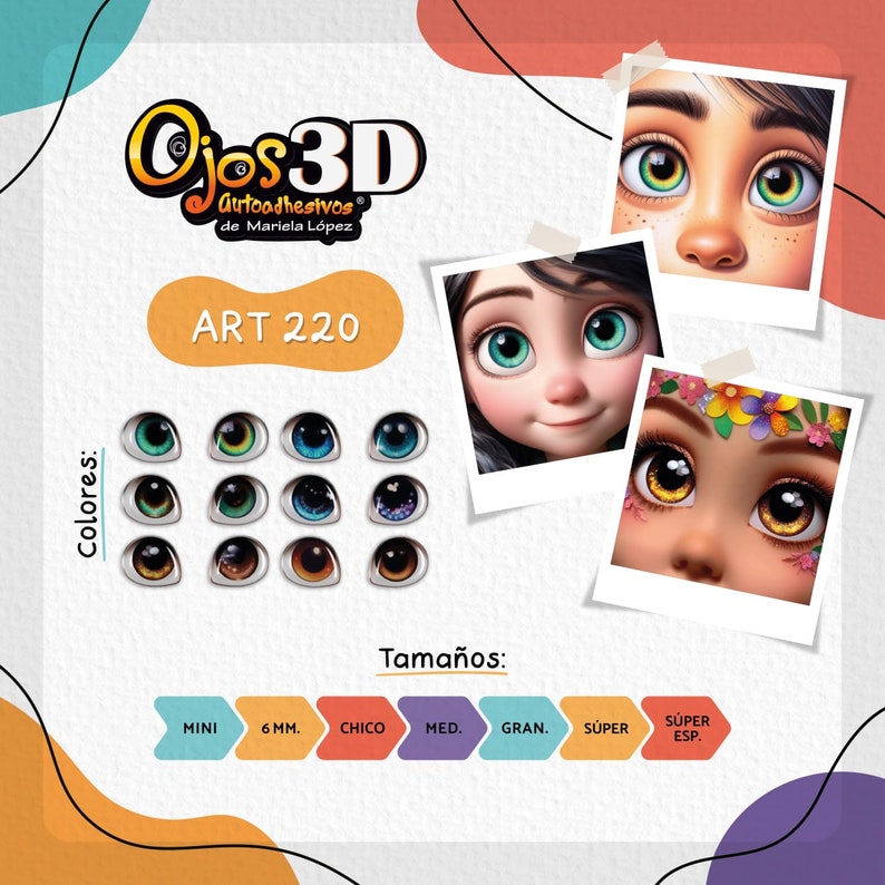 Resin Eyes Assorted Colors, Craft Supplies for Dolls, Figures and Clay Creations, Clay Accessories image 1