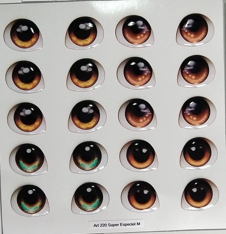 Resin Eyes Assorted Colors, Craft Supplies for Dolls, Figures and Clay Creations, Clay Accessories image 3