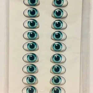 Resin 3D Eyes for dolls crafts, Artisan components for cold porcelain air dry clay crafts, Premium Resin Eyes Stickers for crafts