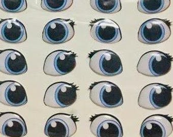 3D Eye Stickers, Model #076, Doll Supplies