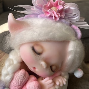 Mohair weft hair doll, Fantasy straight hair assorted colors for fairies, trolls Diy, Doll hair supplies for making handmade craft figures,