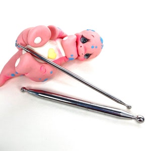 Stainless Steel ball stylus sculpting tools, Ball modeling tools for pottery and air dry clay crafts, Shaping for clay and sugar flowers