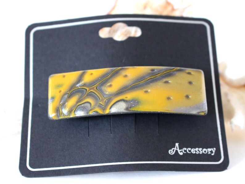 Small Hair Barrette Clip 2 3 Inch Handmade Polymer Clay Etsy