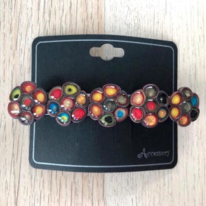 Extra Large Hair Barrette, Hair Slide, French 4 inch Barrette for Thick Hair,  Handmade Hair Clip