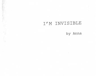 DIGITAL ZINE: I'm Invisible