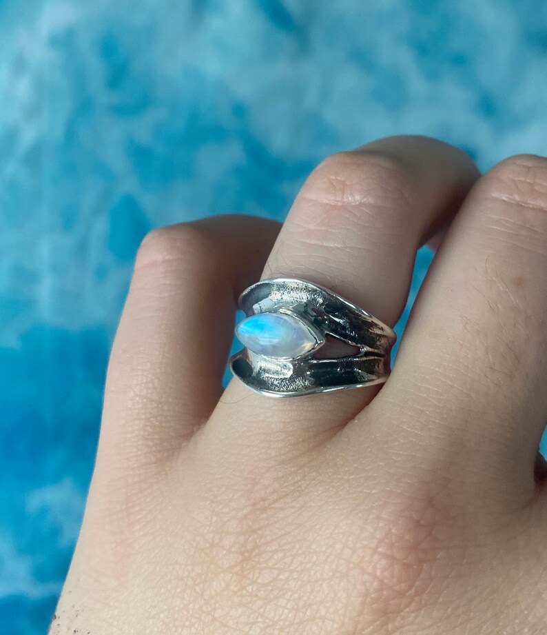 The Sirens All Seeing Eye Ring \u2022 Moonstone Eye Ring \u2022 Size 6