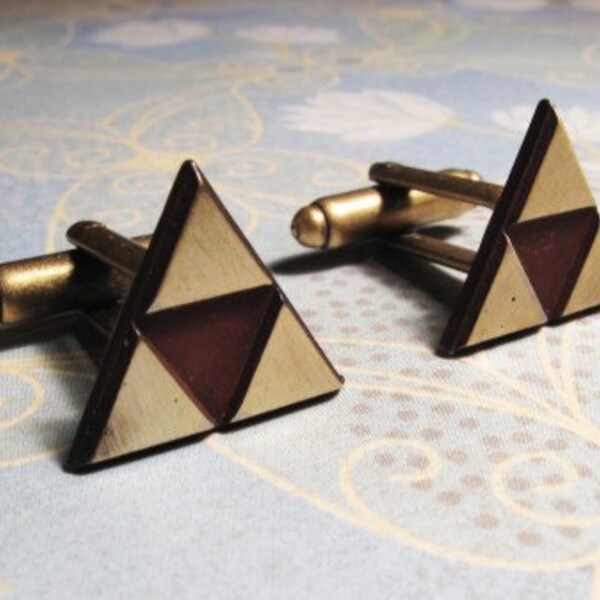 Triangles Cufflinks / Legend Of Zelda / Triforce / Wedding Gift