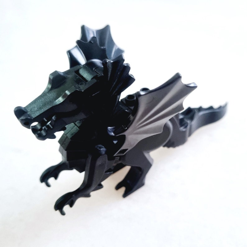 Vintage Extremely Rare Black Wings Lego Black Dragon Display Figurine