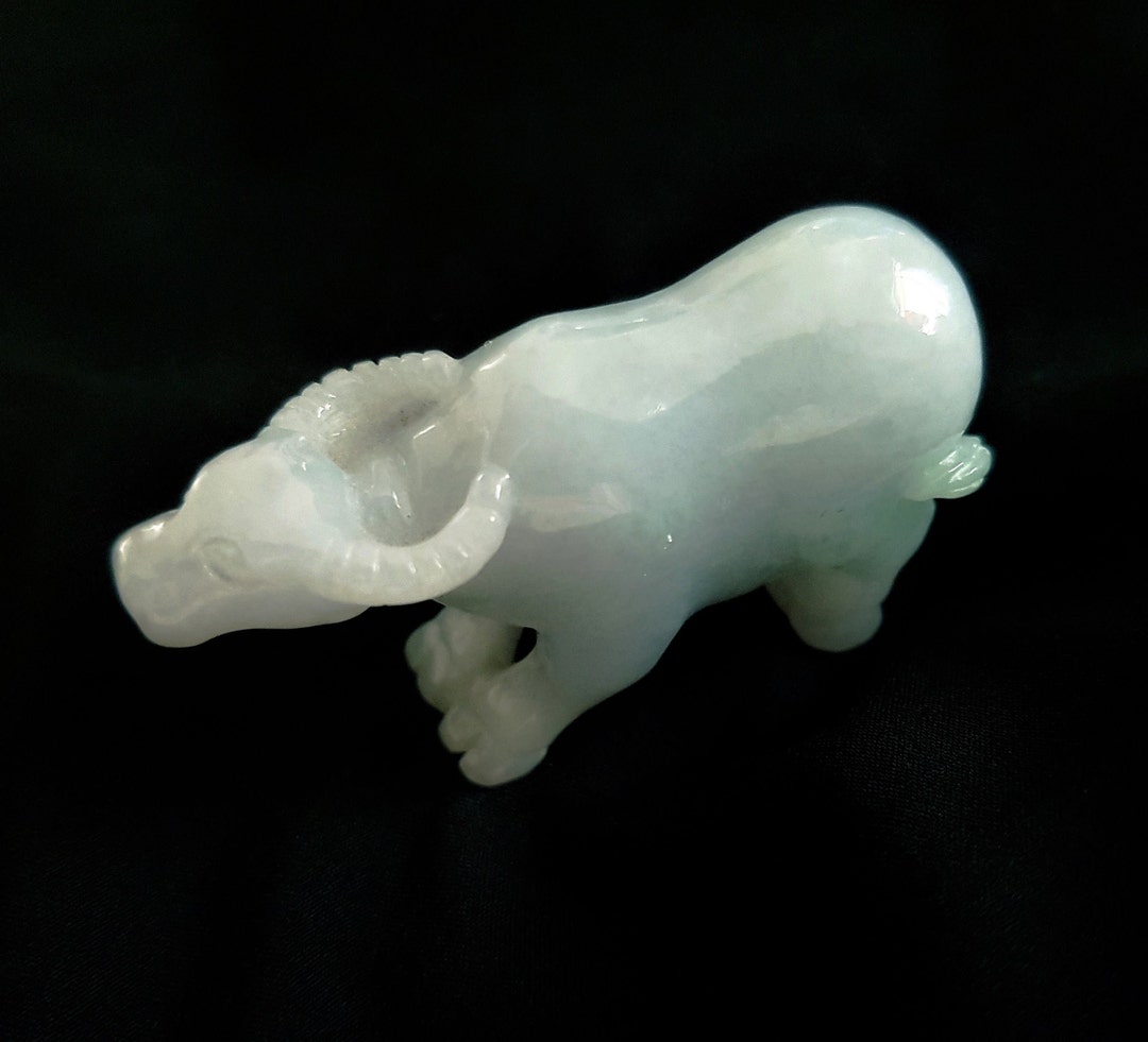 Rare Vintage 3D Buffalo Jade Carving Jade Jadeite Water Etsy