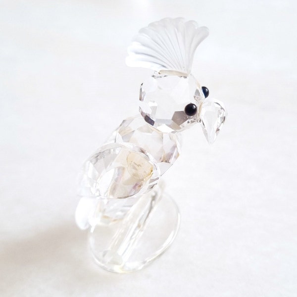 Vintage Swarovski Style Crystal Macaw Parrot Bird | Crystal Animal Figurine | Glass Parrot | Stamped Crystal Glass Art