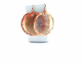 Mica Moon Earrings Tsalagi Cherokee Made