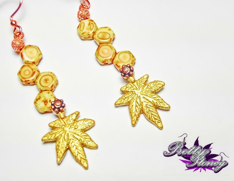 Honeycomb Marijuana Earrings by Pretty Stoney Jewelry Weed Jewelry Cannabis Jewelry Pot Jewelry Pot Leaf Jewelry Honeycomb Jewelry