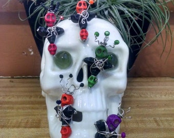Voodoo doll pendants, Halloween colors