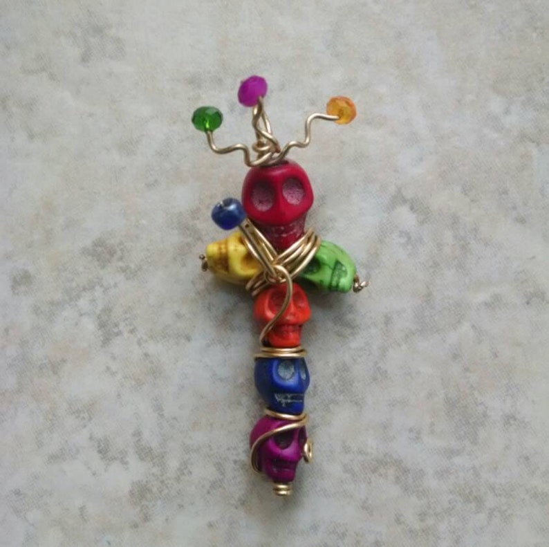 Voodoo doll pendants, Themed colors image 3