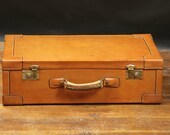 Large leather suitcase