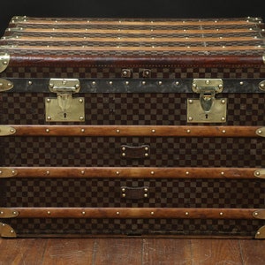 Moynat checkerboard trunk - dated 1910