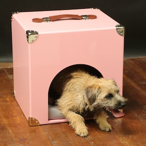 Pink lacquered doghouse or cathouse trunk