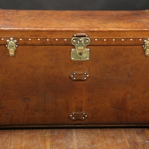 Leather steamer trunk from the luxury brand Louis Vuitton