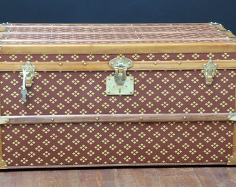 Antique Louis Vuitton Monogram Cabin Trunk Home Furnishings Coffee Table