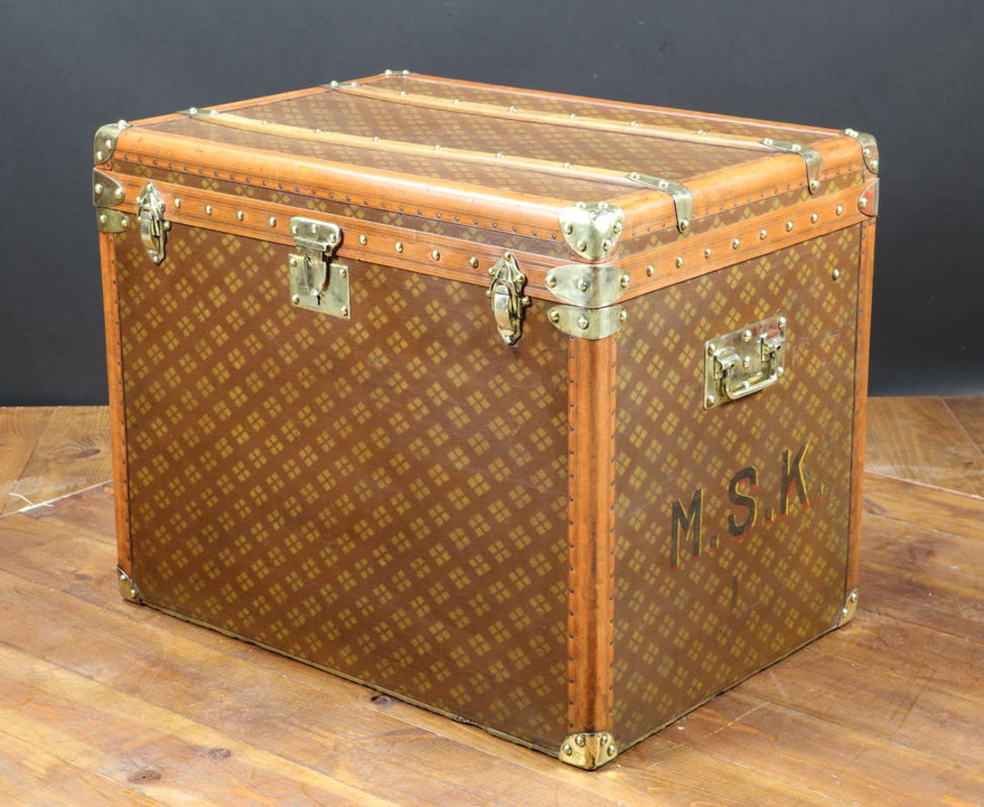 Monogram Luggage Trunk from Louis Vuitton, 1970s for sale at Pamono