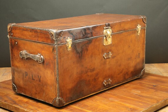 Grande Malle Courrier Louis Vuitton Cuir Etsy