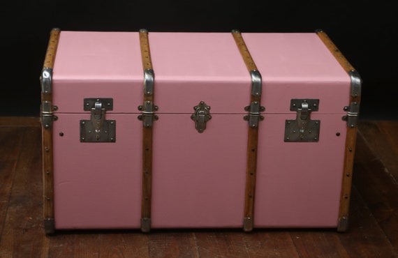Pink Curved Steamer Trunk - Etsy