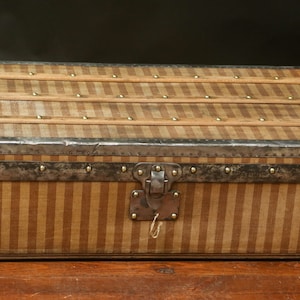 Louis Vuitton striped cabin trunk