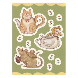 animal teakettles - sticker sheet