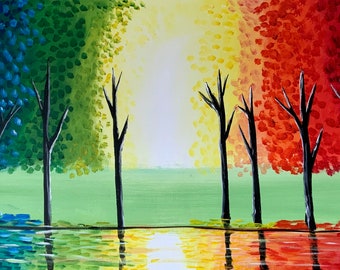 colourful bright Original acrylic painting