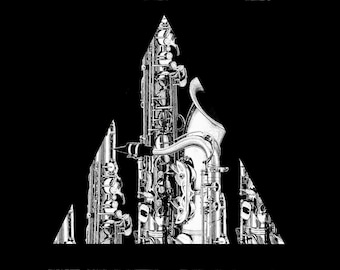 Saxophone organic cotton t-shirt