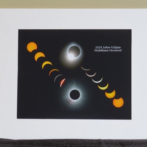 Panneau pour l'éclipse totale de soleil de 2024 ~ Middlesex, Vermont (3 tailles disponibles !!)