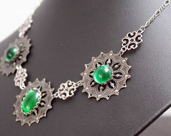 Medieval/Tudor Collier, necklace - Emerald