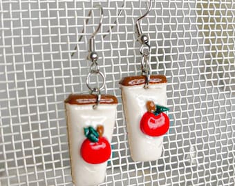 Hot Apple Cider Clay Earrings | Handmade | Stainless Steel | Hypoallergenic