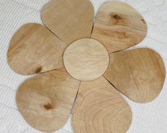 Unfinished Wooden Daisy Craft Kit | Hand Cut from 1/4” Birch Wood | Finished Flower Measures 12.5-13” | Not a Finished Product | Spring