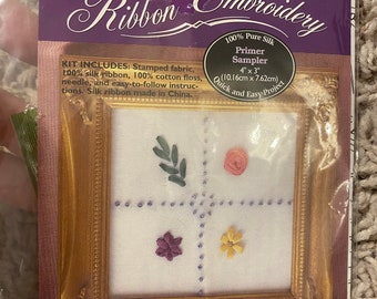 Silk Ribbon Embroidery Kit : Primer Sampler from Bucilla Corp.